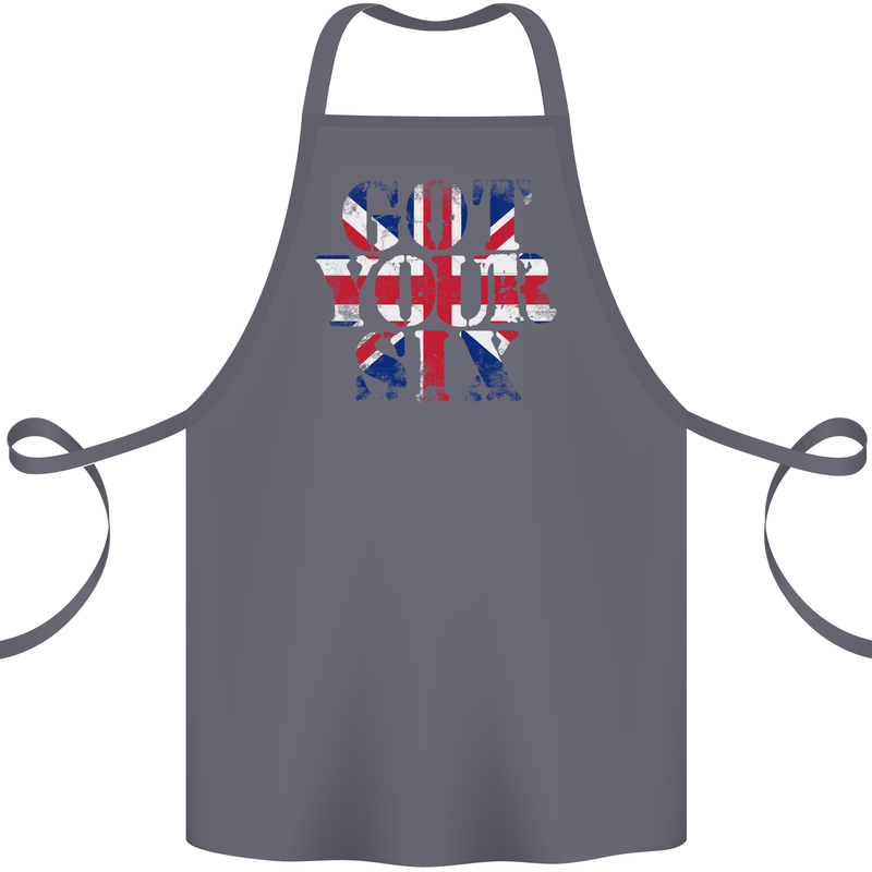 Ive Got Your Six Union Jack Flag Army Paras Cotton Apron 100% Organic Steel