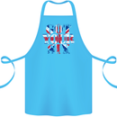 Ive Got Your Six Union Jack Flag Army Paras Cotton Apron 100% Organic Turquoise