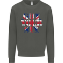 Ive Got Your Six Union Jack Flag Army Paras Kids Sweatshirt Jumper Storm Grey