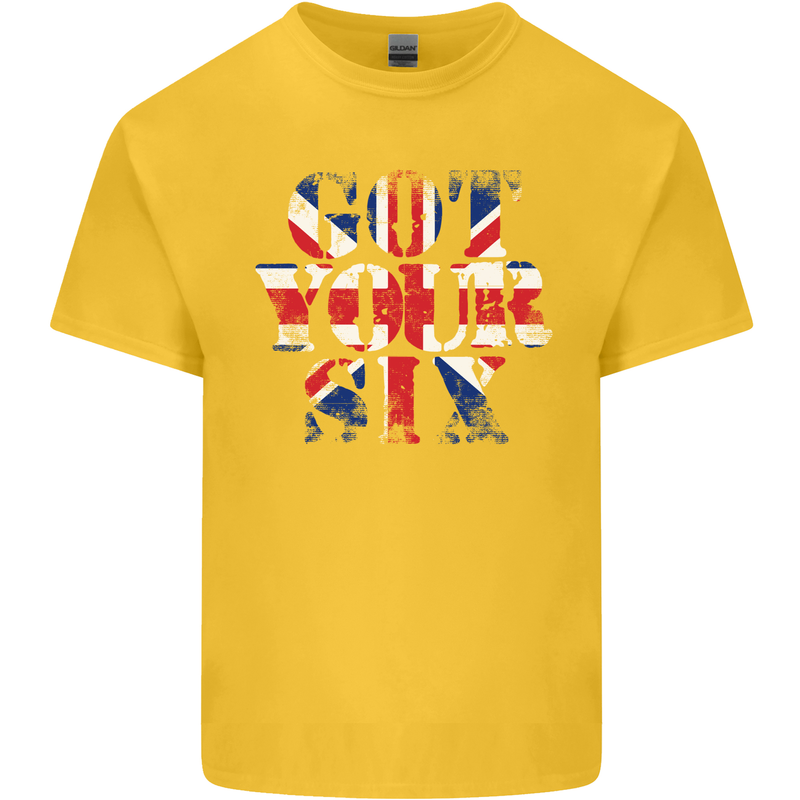Ive Got Your Six Union Jack Flag Army Paras Kids T-Shirt Childrens Yellow
