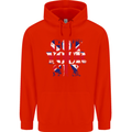 Ive Got Your Six Union Jack Flag Army Paras Mens 80% Cotton Hoodie Bright Red
