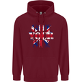 Ive Got Your Six Union Jack Flag Army Paras Mens 80% Cotton Hoodie Maroon