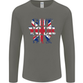Ive Got Your Six Union Jack Flag Army Paras Mens Long Sleeve T-Shirt Charcoal