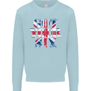 Ive Got Your Six Union Jack Flag Army Paras Mens Sweatshirt Jumper Light Blue