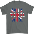 Ive Got Your Six Union Jack Flag Army Paras Mens T-Shirt Cotton Gildan Charcoal