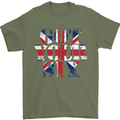 Ive Got Your Six Union Jack Flag Army Paras Mens T-Shirt Cotton Gildan Military Green