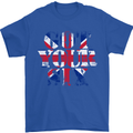 Ive Got Your Six Union Jack Flag Army Paras Mens T-Shirt Cotton Gildan Royal Blue