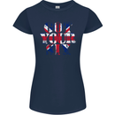 Ive Got Your Six Union Jack Flag Army Paras Womens Petite Cut T-Shirt Navy Blue