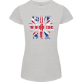 Ive Got Your Six Union Jack Flag Army Paras Womens Petite Cut T-Shirt Sports Grey