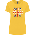 Ive Got Your Six Union Jack Flag Army Paras Womens Wider Cut T-Shirt Yellow