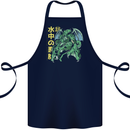 Japanese Anime Cthulhu Kraken Cotton Apron 100% Organic Navy Blue