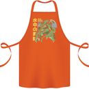 Japanese Anime Cthulhu Kraken Cotton Apron 100% Organic Orange
