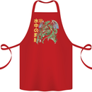 Japanese Anime Cthulhu Kraken Cotton Apron 100% Organic Red