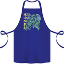 Japanese Anime Cthulhu Kraken Cotton Apron 100% Organic Royal Blue