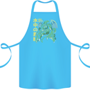 Japanese Anime Cthulhu Kraken Cotton Apron 100% Organic Turquoise
