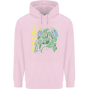 Japanese Anime Cthulhu Kraken Mens 80% Cotton Hoodie Light Pink