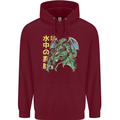 Japanese Anime Cthulhu Kraken Mens 80% Cotton Hoodie Maroon