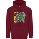 Japanese Anime Cthulhu Kraken Mens 80% Cotton Hoodie Maroon