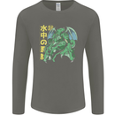 Japanese Anime Cthulhu Kraken Mens Long Sleeve T-Shirt Charcoal