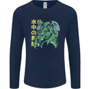 Japanese Anime Cthulhu Kraken Mens Long Sleeve T-Shirt Navy Blue