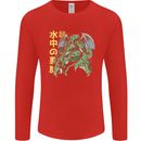 Japanese Anime Cthulhu Kraken Mens Long Sleeve T-Shirt Red
