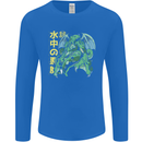 Japanese Anime Cthulhu Kraken Mens Long Sleeve T-Shirt Royal Blue