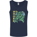 Japanese Anime Cthulhu Kraken Mens Vest Tank Top Navy Blue