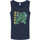 Japanese Anime Cthulhu Kraken Mens Vest Tank Top Navy Blue