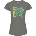 Japanese Anime Cthulhu Kraken Womens Petite Cut T-Shirt Charcoal
