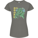 Japanese Anime Cthulhu Kraken Womens Petite Cut T-Shirt Charcoal