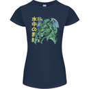 Japanese Anime Cthulhu Kraken Womens Petite Cut T-Shirt Navy Blue