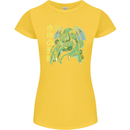 Japanese Anime Cthulhu Kraken Womens Petite Cut T-Shirt Yellow