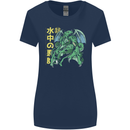 Japanese Anime Cthulhu Kraken Womens Wider Cut T-Shirt Navy Blue