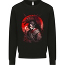 Japanese Dragon Warrior Samurai Ronin Mens Sweatshirt Jumper Black