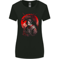 Japanese Dragon Warrior Samurai Ronin Womens Wider Cut T-Shirt Black