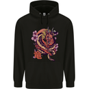Japanese Fantasy Dragon Childrens Kids Hoodie Black