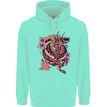 Japanese Fantasy Dragon Childrens Kids Hoodie Peppermint