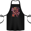 Japanese Fantasy Dragon Cotton Apron 100% Organic Black