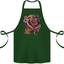 Japanese Fantasy Dragon Cotton Apron 100% Organic Forest Green