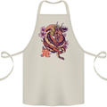 Japanese Fantasy Dragon Cotton Apron 100% Organic Natural