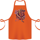 Japanese Fantasy Dragon Cotton Apron 100% Organic Orange