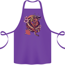 Japanese Fantasy Dragon Cotton Apron 100% Organic Purple