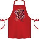 Japanese Fantasy Dragon Cotton Apron 100% Organic Red