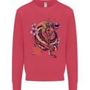 Japanese Fantasy Dragon Kids Sweatshirt Jumper Heliconia
