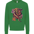 Japanese Fantasy Dragon Kids Sweatshirt Jumper Irish Green
