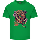 Japanese Fantasy Dragon Kids T-Shirt Childrens Irish Green