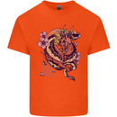 Japanese Fantasy Dragon Kids T-Shirt Childrens Orange
