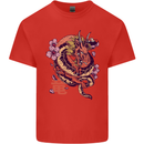 Japanese Fantasy Dragon Kids T-Shirt Childrens Red