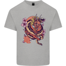 Japanese Fantasy Dragon Kids T-Shirt Childrens Sports Grey