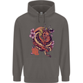 Japanese Fantasy Dragon Mens 80% Cotton Hoodie Charcoal